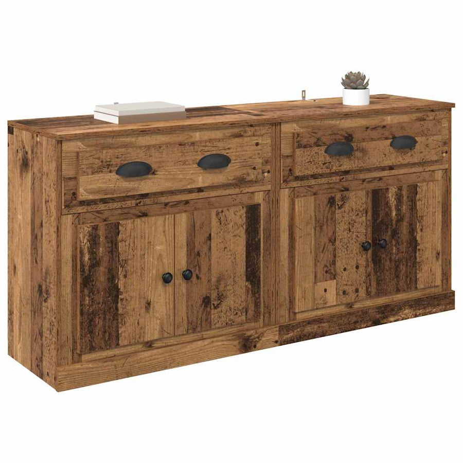 Dressoirs 2 pcs Oud Hout 70 x 35,5 x 67,5 cm Bewerkt hout
