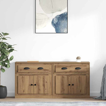 Dressoirs 2 pcs Artisan Eiken 70 x 35,5 x 67,5 cm Bewerkt hout