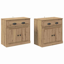 Dressoirs 2 pcs Artisan Eiken 70 x 35,5 x 67,5 cm Bewerkt hout
