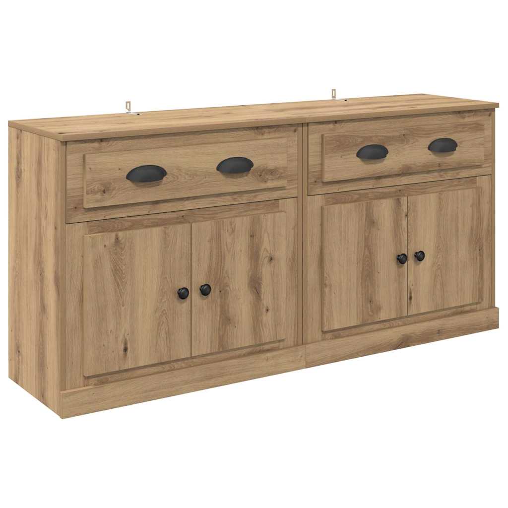 Dressoirs 2 pcs Artisan Eiken 70 x 35,5 x 67,5 cm Bewerkt hout