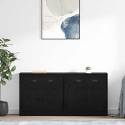 Dressoir zwart eiken 70x35,5x67,5 cm (2 stuks)