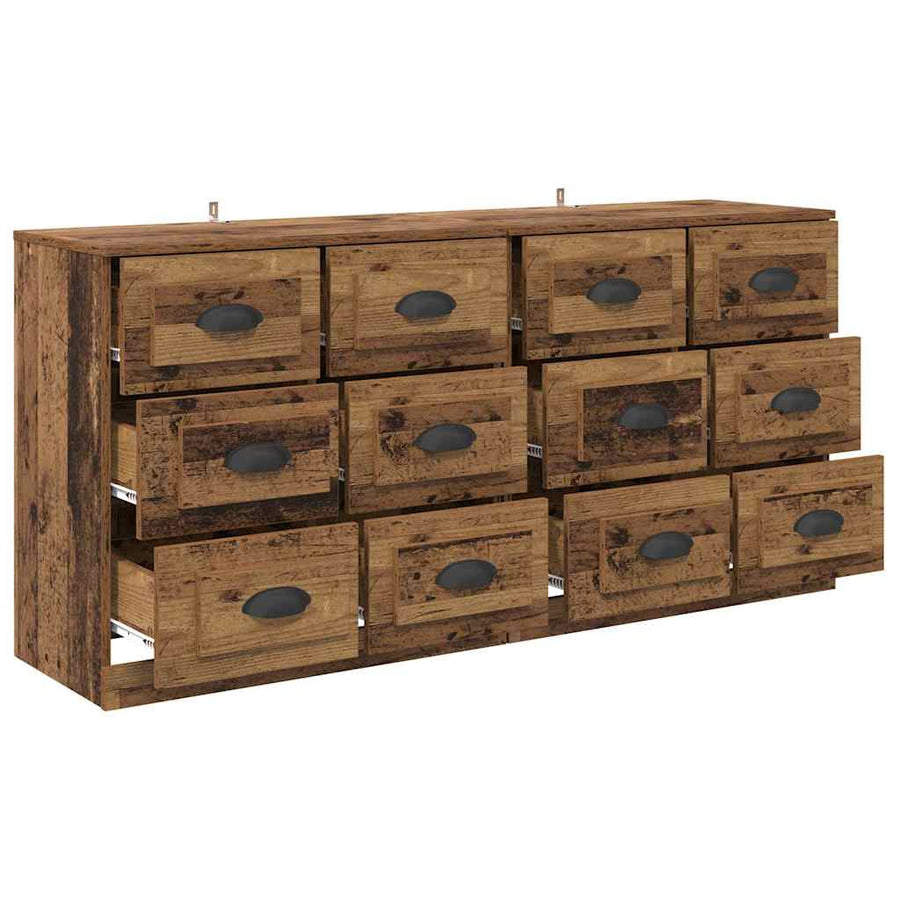 Dressoirs 2 pcs Oud Hout 70 x 35,5 x 67,5 cm Bewerkt hout