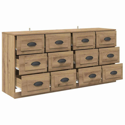Dressoirs 2 pcs Artisan Eiken 70 x 35,5 x 67,5 cm Bewerkt hout