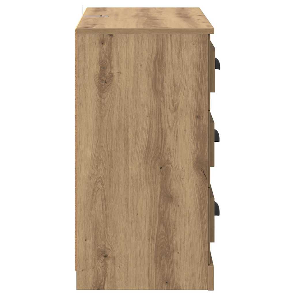 Dressoirs 2 pcs Artisan Eiken 70 x 35,5 x 67,5 cm Bewerkt hout