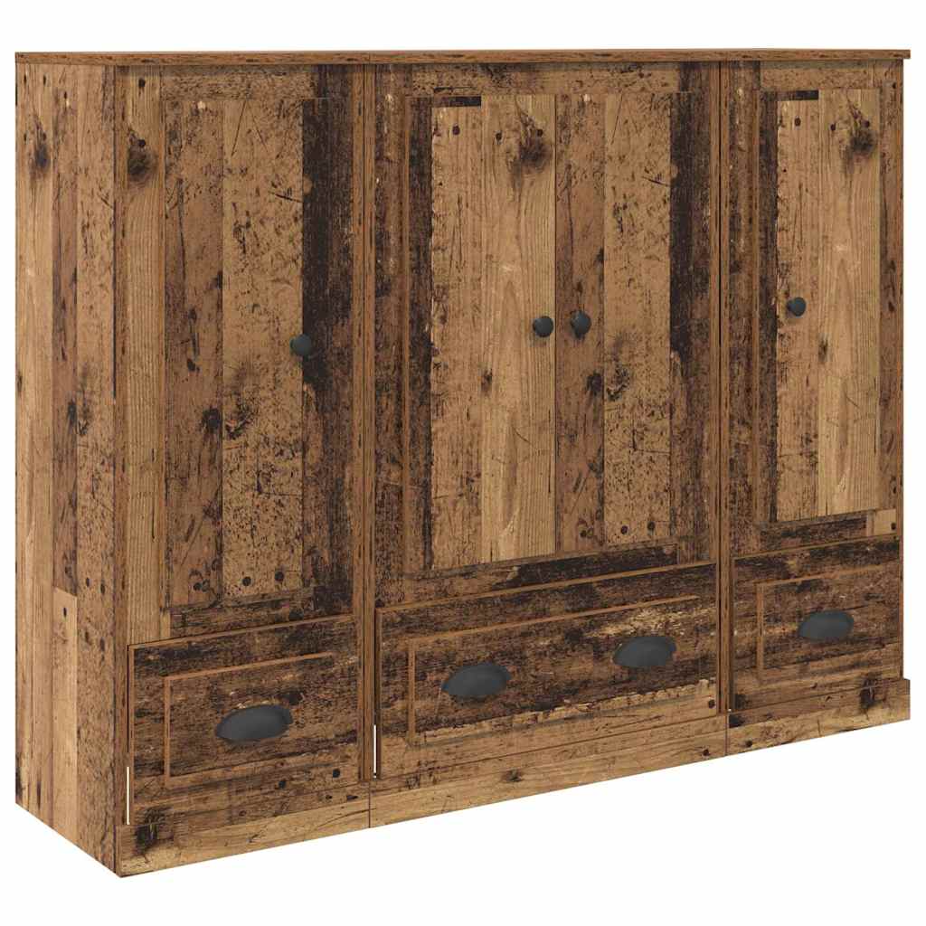 Highboard met lade 3 pcs Oud Hout Bewerkt hout