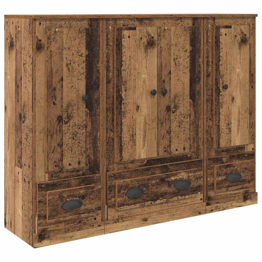 Highboard met lade 3 pcs Oud Hout Bewerkt hout
