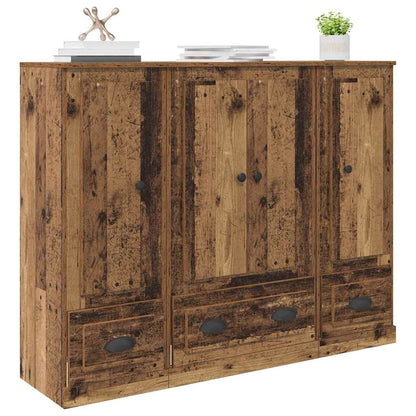 Highboard met lade 3 pcs Oud Hout Bewerkt hout