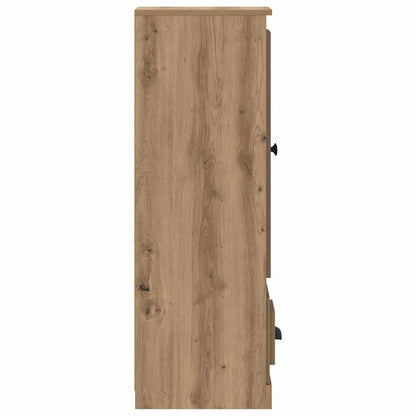 Hoge kast met lade 3 pcs Artisan Eiken Bewerkt hout