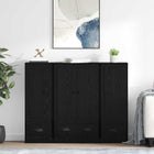 Tall cabinet with drawer 3 pcs Black Oak Engineered wood
