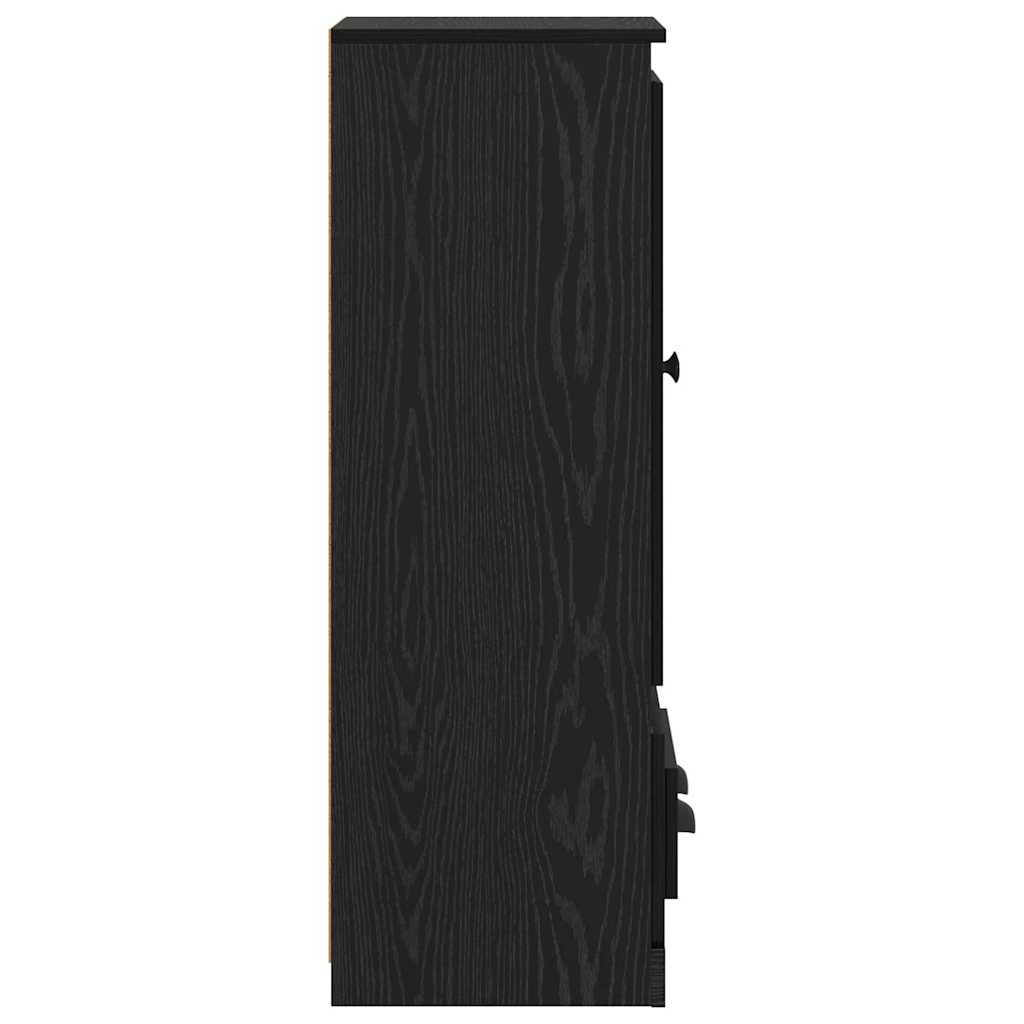 Dressoir met lade 3 pcs Zwart Eiken Bewerkt hout
