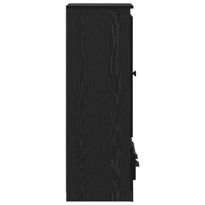 Dressoir met lade 3 pcs Zwart Eiken Bewerkt hout