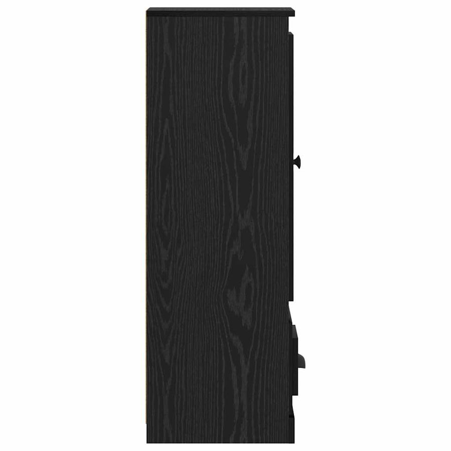 Dressoir met lade 3 pcs Zwart Eiken Bewerkt hout