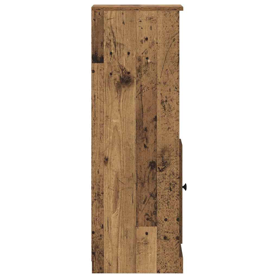 Hoge kast met lade 3 pcs Oud Hout Bewerkt hout