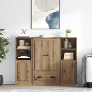 Hoge kast met lade 132x35,5x103,5 cm artisan eiken
