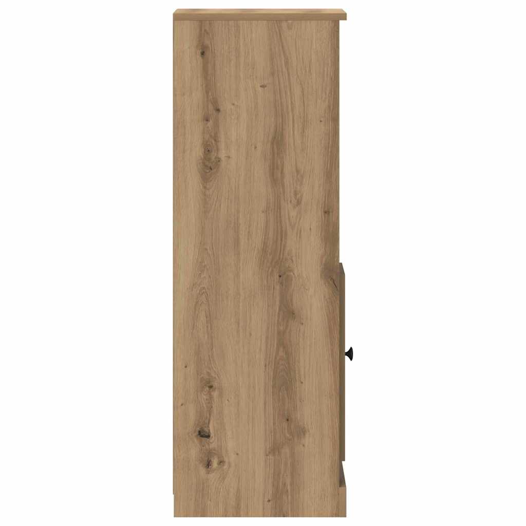 Hoge kast met lade 3 pcs Artisan Eiken Bewerkt hout