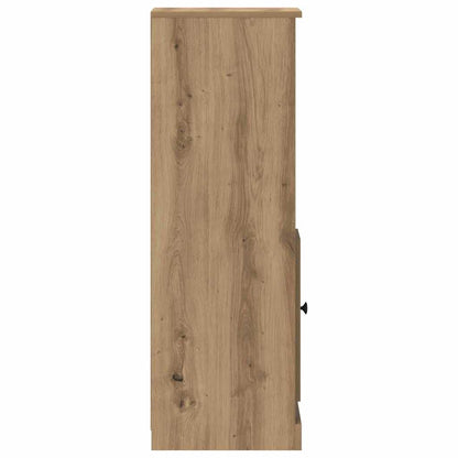 Hoge kast met lade 3 pcs Artisan Eiken Bewerkt hout