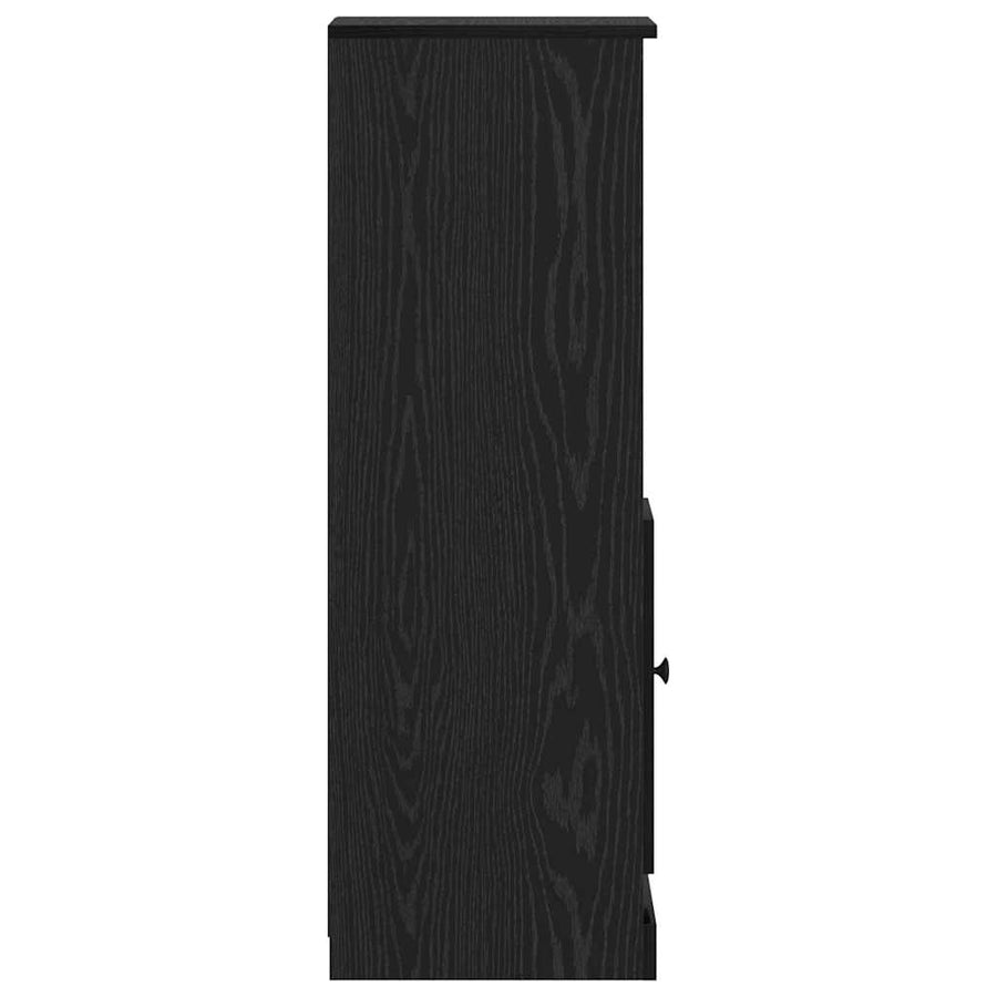 Highboard 3 pcs Zwart Eiken 35 x 60 x 103,5 cm Bewerkt hout