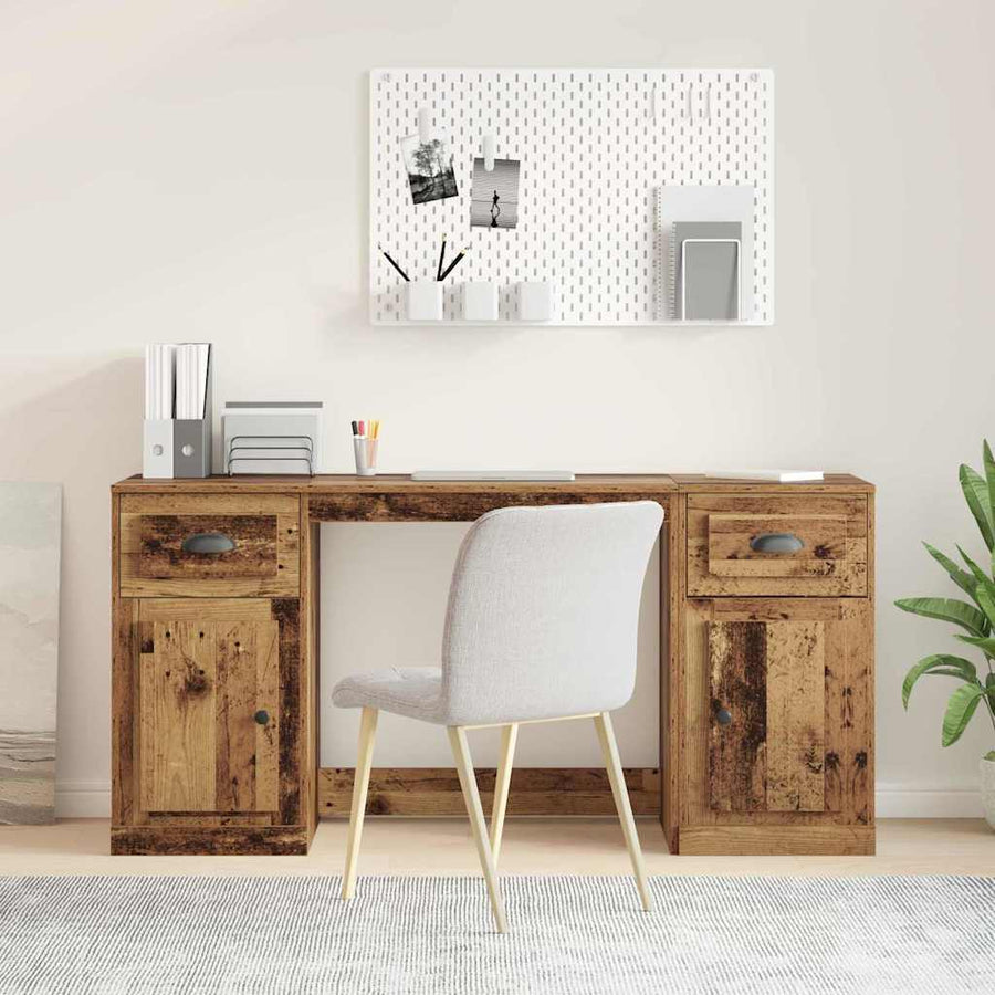 Bureau met kast Oud Hout 154,5 x 50 x 75 cm Bewerkt hout
