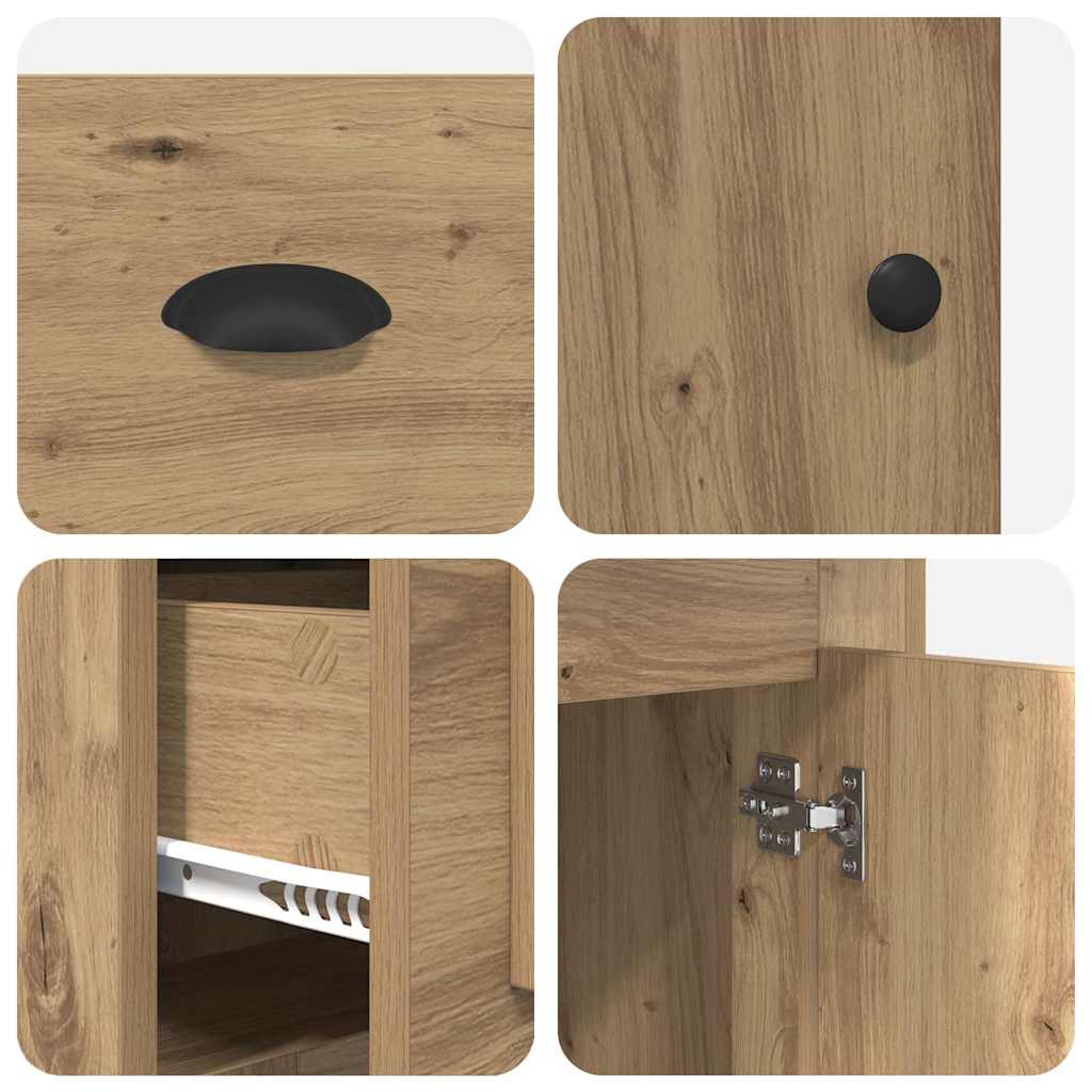 Bureau met kast Artisan Eiken 154,5 x 50 x 75 cm Bewerkt hout