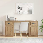 Desk with cabinet Artisan Oak 154.5 x 50 x 75 cm Engineered wood