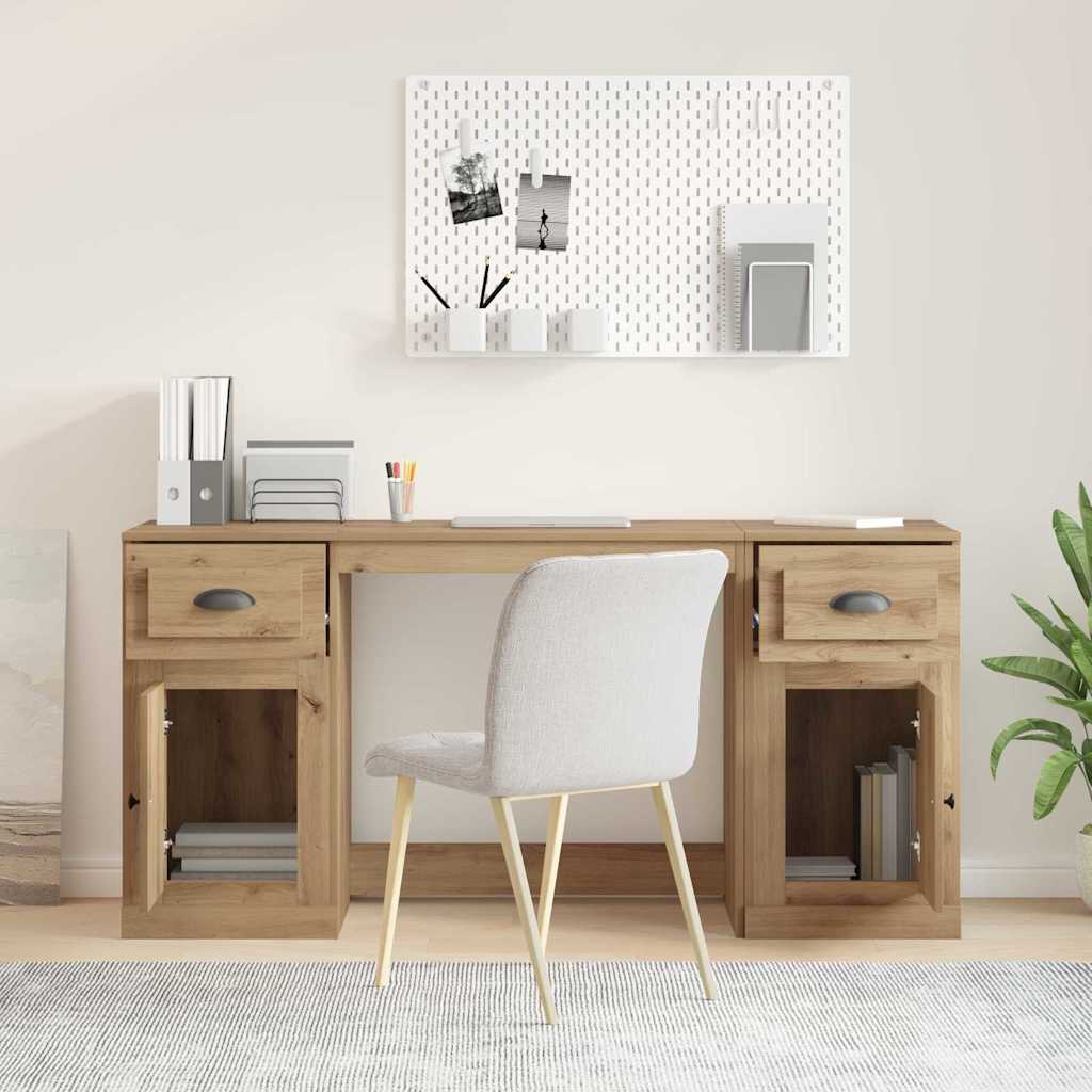 Bureau met kast Artisan Eiken 154,5 x 50 x 75 cm Bewerkt hout
