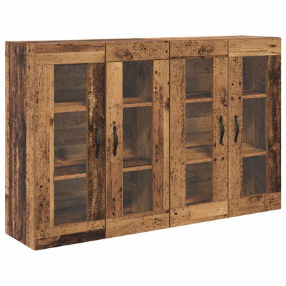 Wandgemonteerde Kasten 2 pcs Oud Hout 69,5 x 34 x 90 cm