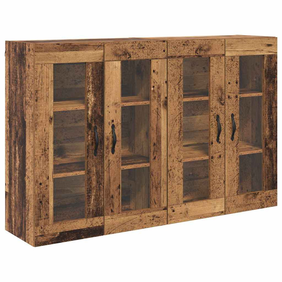 Wandgemonteerde Kasten 2 pcs Oud Hout 69,5 x 34 x 90 cm