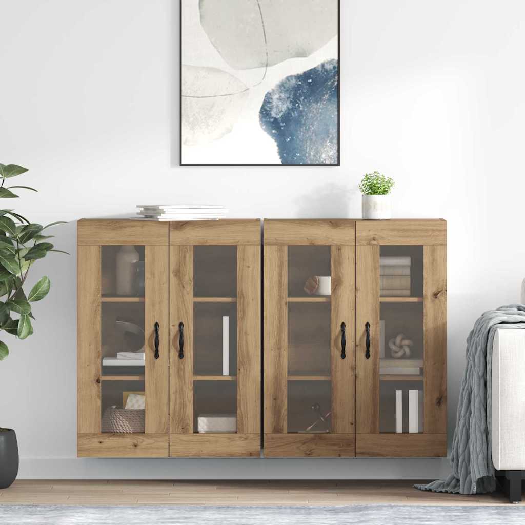 Wandgemonteerde Kasten 2 pcs Artisan Eiken 69,5 x 34 x 90 cm