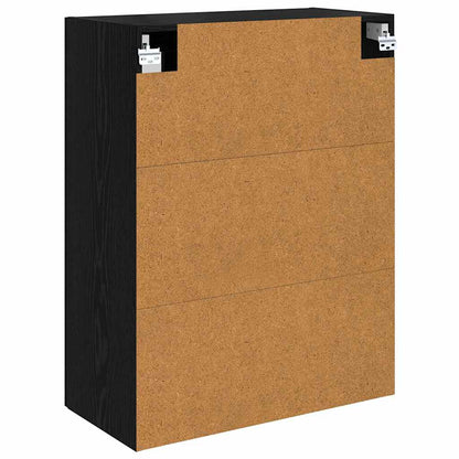 Wandgemonteerde Kasten 2 pcs Zwart Eiken 69,5 x 34 x 90 cm