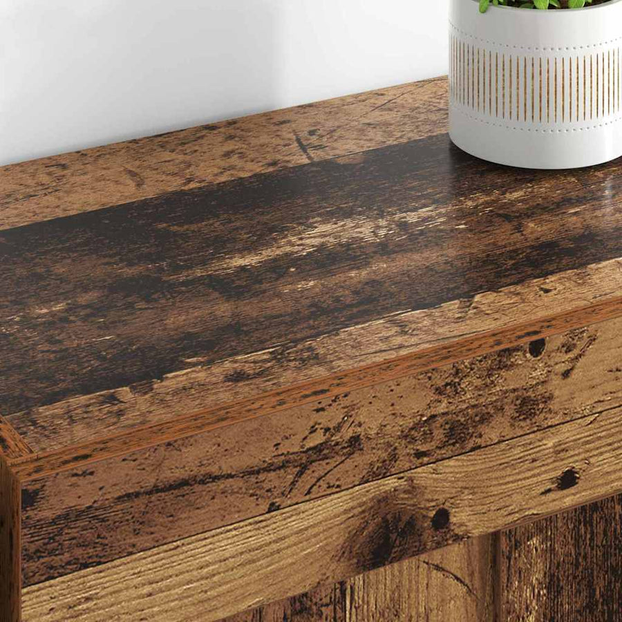 Wandkasten 2 pcs Oud Hout 69,5 x 34 x 90 cm Bewerkt hout