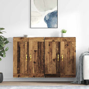 Wandkast 69,5x34x90 cm oud hout bewerkt hout