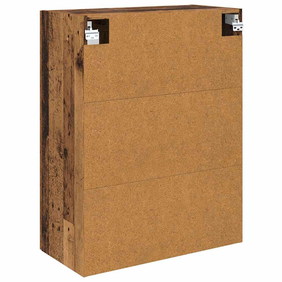 Wandkasten 2 pcs Oud Hout 69,5 x 34 x 90 cm Bewerkt hout