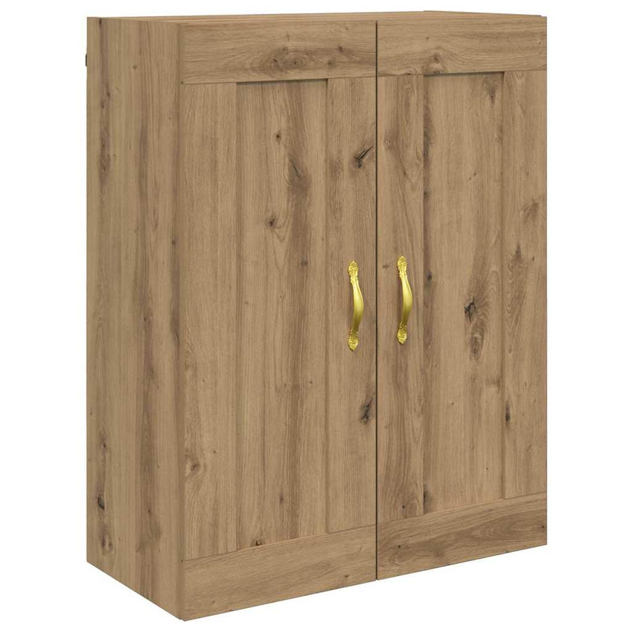 Wandkasten 2 pcs Artisan Eiken 69,5 x 34 x 90 cm Bewerkt hout