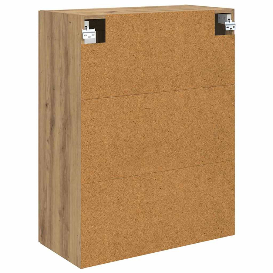 Wandkasten 2 pcs Artisan Eiken 69,5 x 34 x 90 cm Bewerkt hout
