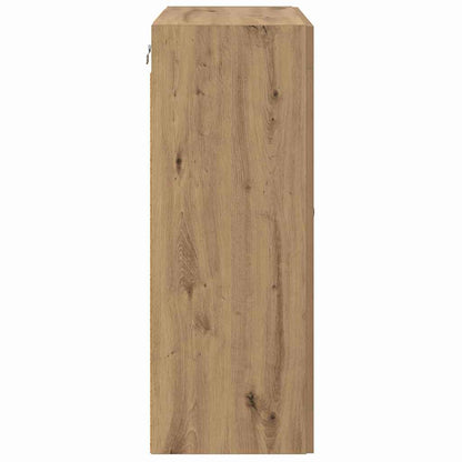 Wandkasten 2 pcs Artisan Eiken 69,5 x 34 x 90 cm Bewerkt hout