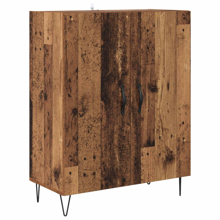 Hoge kast Oud Hout 69,5 x 34 x 180 cm Bewerkt hout