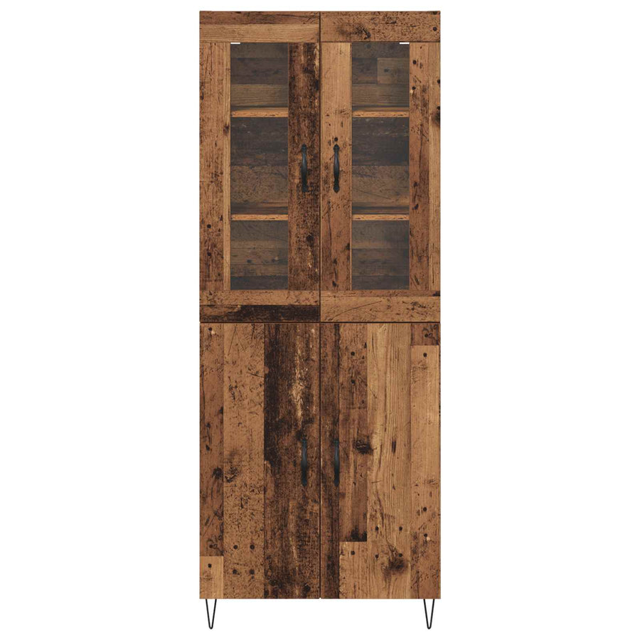 Hoge kast Oud Hout 69,5 x 34 x 180 cm Bewerkt hout