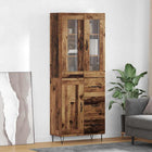Hoge kast 69,5x34x90 cm oud hout bewerkt hout