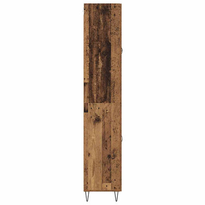 Highboard met lade Oud Hout 69,5 x 34 x 180 cm Bewerkt hout