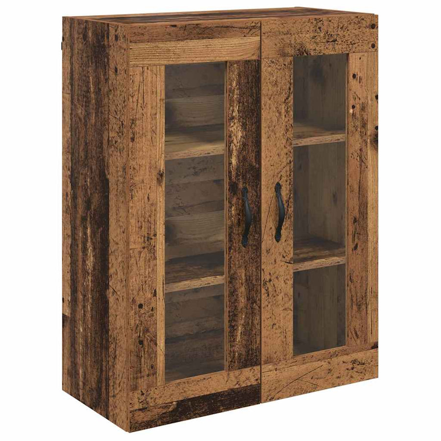 Highboard met lade Oud Hout 69,5 x 34 x 180 cm Bewerkt hout