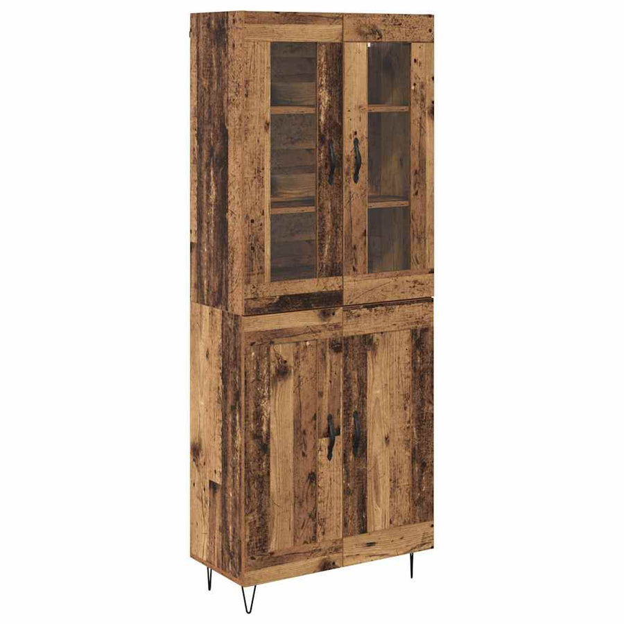 Highboard Oud Hout 69,5 x 34 x 180 cm Bewerkt hout