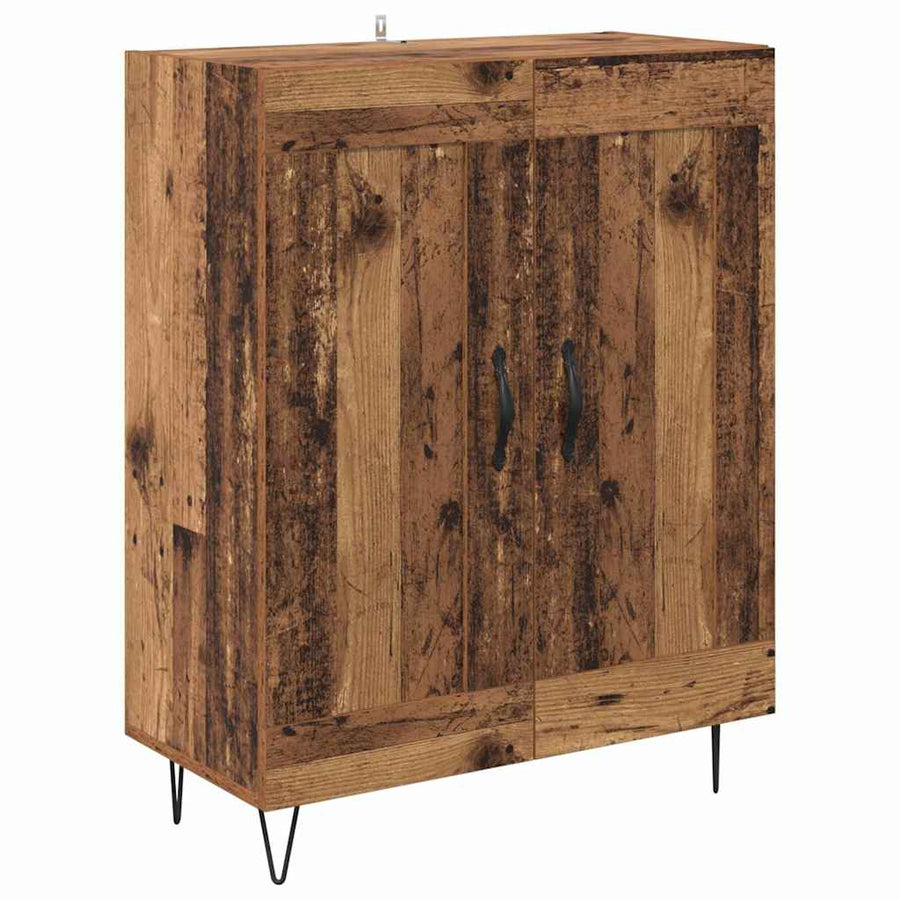 Highboard Oud Hout 69,5 x 34 x 180 cm Bewerkt hout