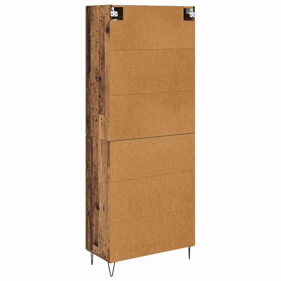 Highboard Oud Hout 69,5 x 34 x 180 cm Bewerkt hout