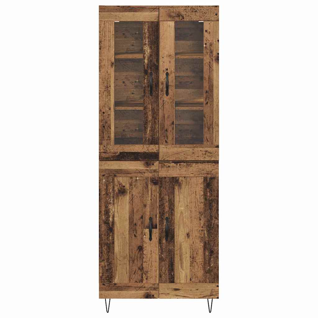 Highboard Oud Hout 69,5 x 34 x 180 cm Bewerkt hout