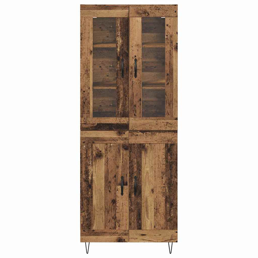 Highboard Oud Hout 69,5 x 34 x 180 cm Bewerkt hout