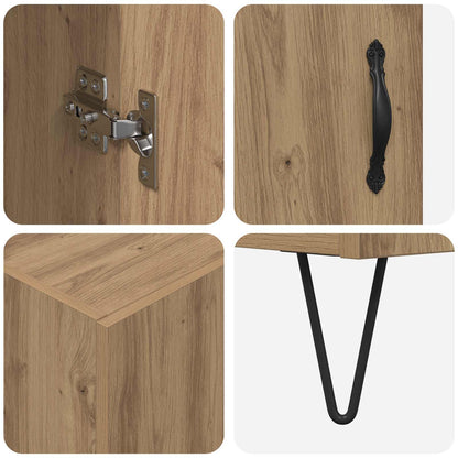 Hoge kast Artisan Eiken 69,5 x 34 x 180 cm Bewerkt hout