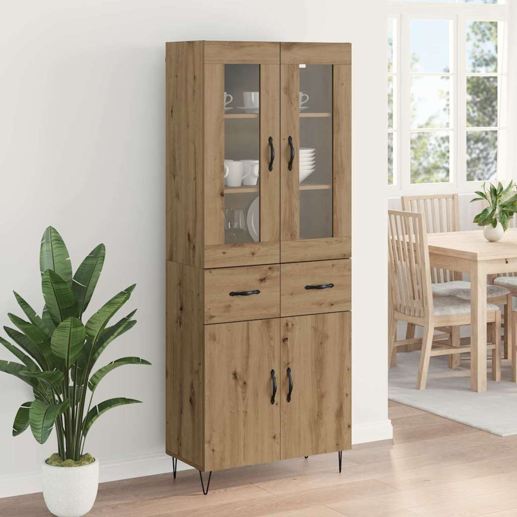 Highboard Artisan Eiken 69,5 x 34 x 180 cm Bewerkt hout