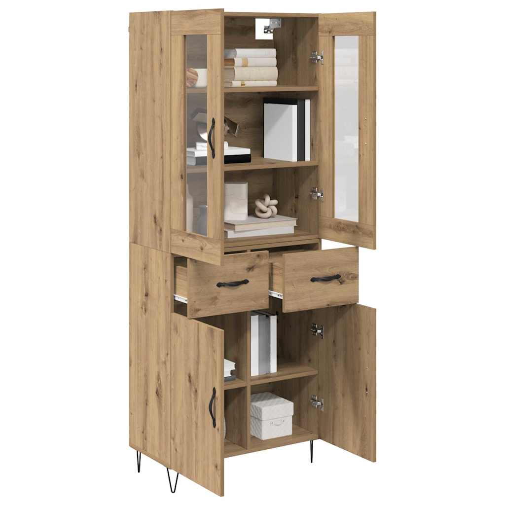 Highboard Artisan Eiken 69,5 x 34 x 180 cm Bewerkt hout