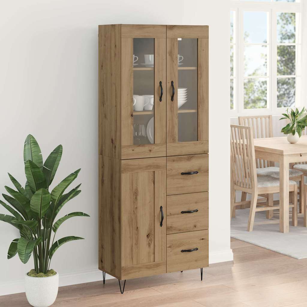 Highboard Artisan Eiken 69,5 x 34 x 180 cm Bewerkt hout