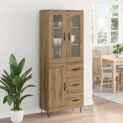Highboard Artisan Eiken 69,5 x 34 x 180 cm Bewerkt hout